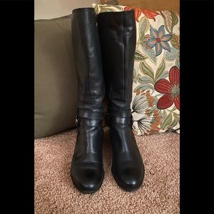 Naturalizer Tall Knee-high Leather Boots with flat heel